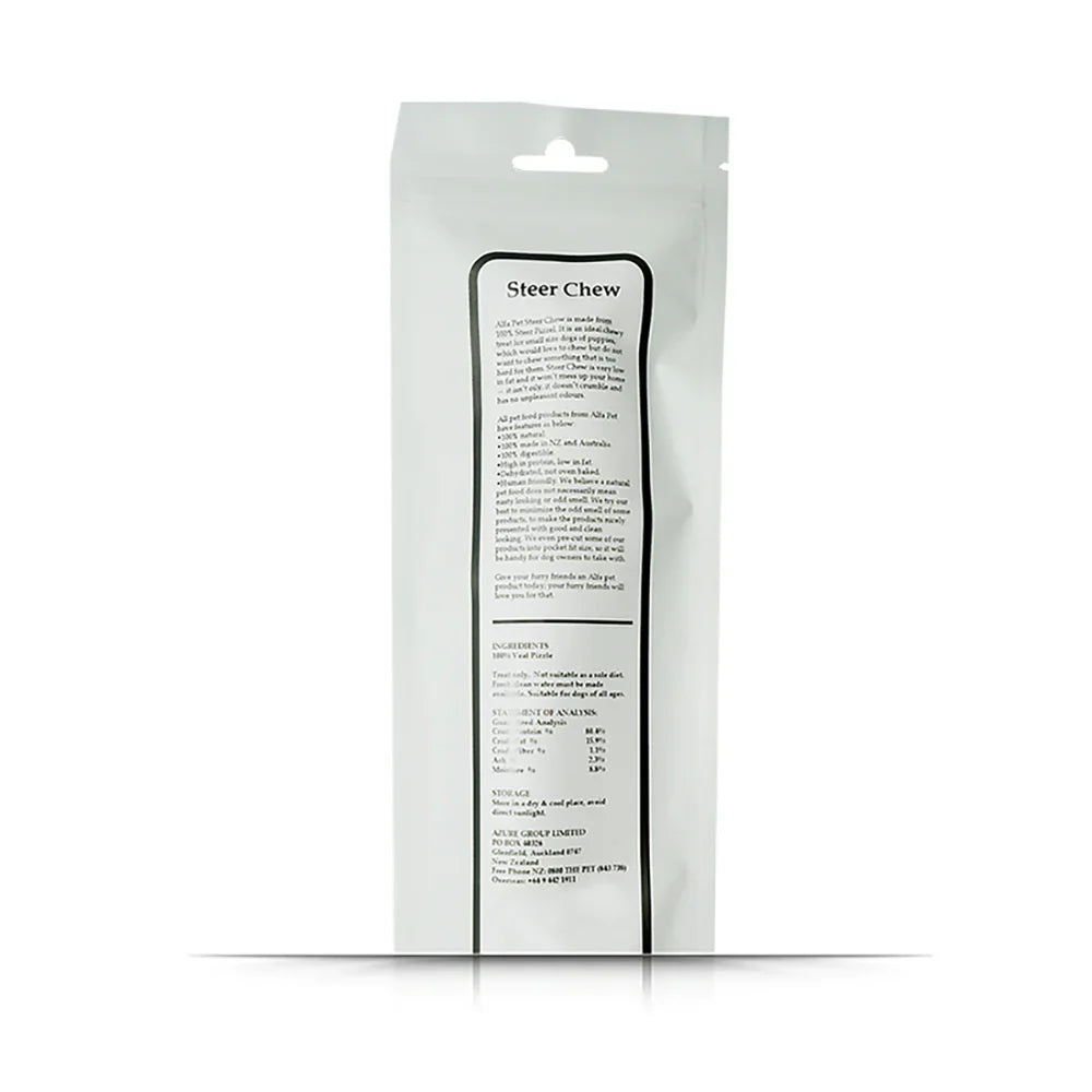 Back of Steer Chew Product