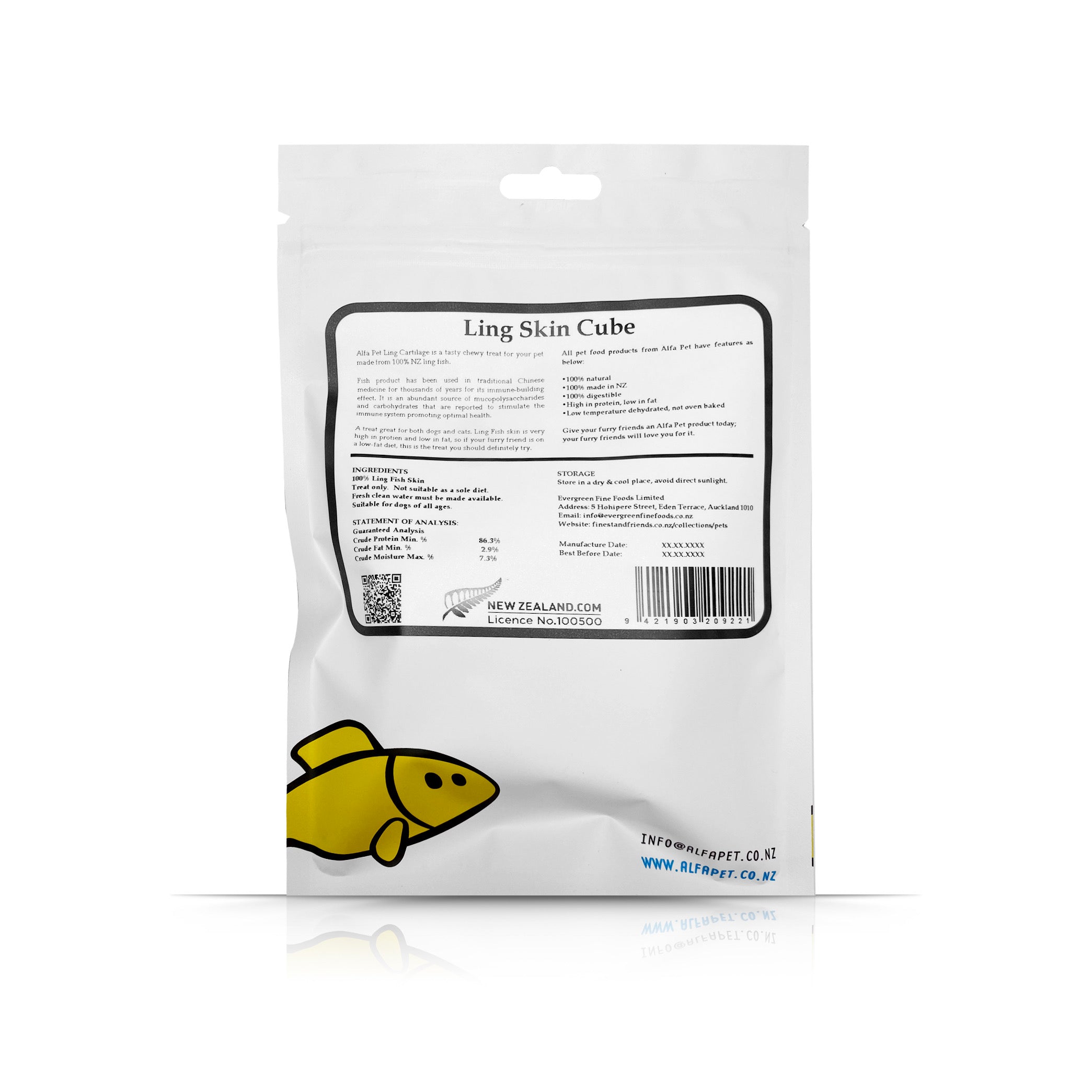 ALFA PET Ling Fish Skin Cube