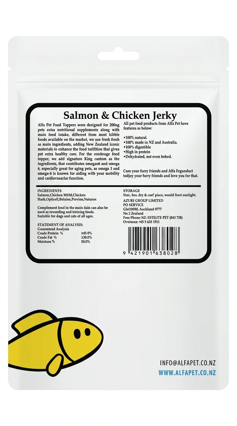 ALFA PET SALMON AND CHICKEN JERKY