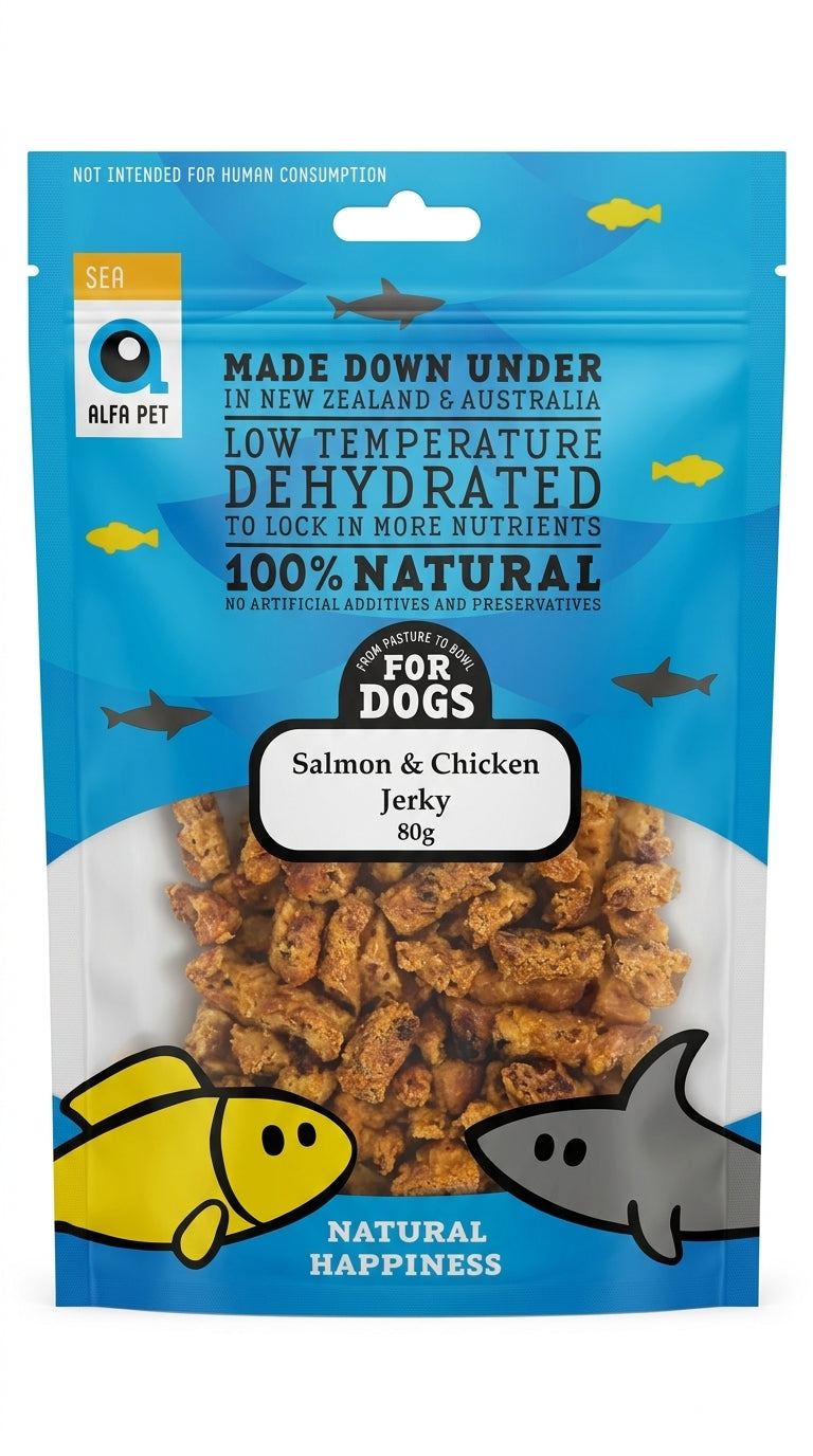 ALFA PET SALMON AND CHICKEN JERKY